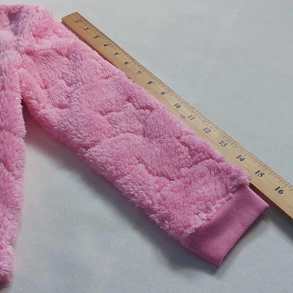 BCBG Girls set of 3 piece plush leggings top pullover‎ pink size 6